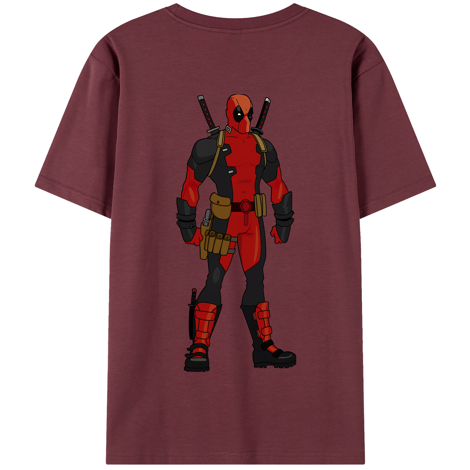 （画像用） Deadpool デッドプール 綿100％半袖Tシャツ（背面プリント）